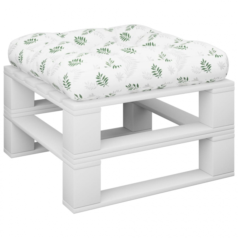 Palettenkissen Blattmuster 50x50x12 cm Stoff