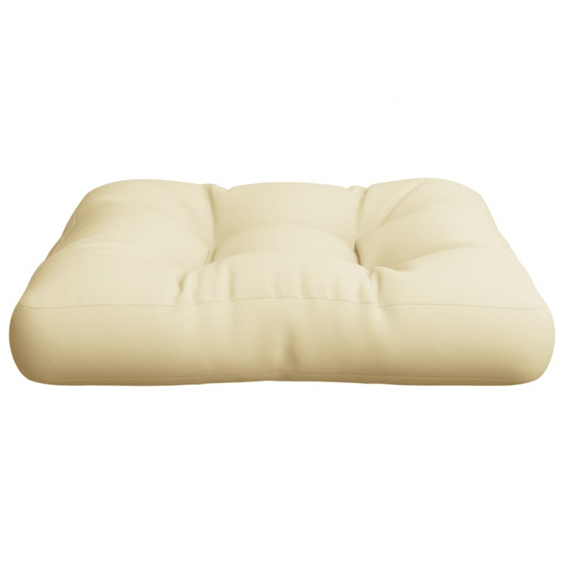 Palettenkissen Creme 60x60x12 cm Stoff