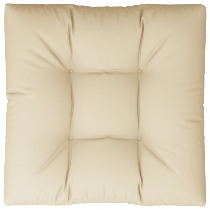 Palettenkissen Beige 80x80x12 cm Stoff