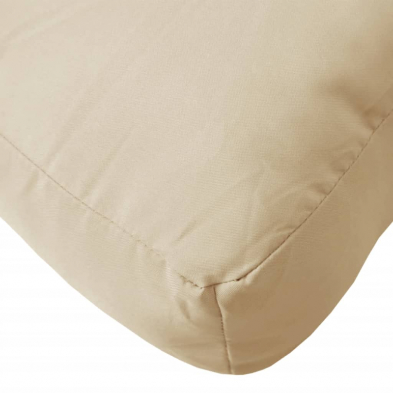 Palettenkissen Beige 80x80x12 cm Stoff