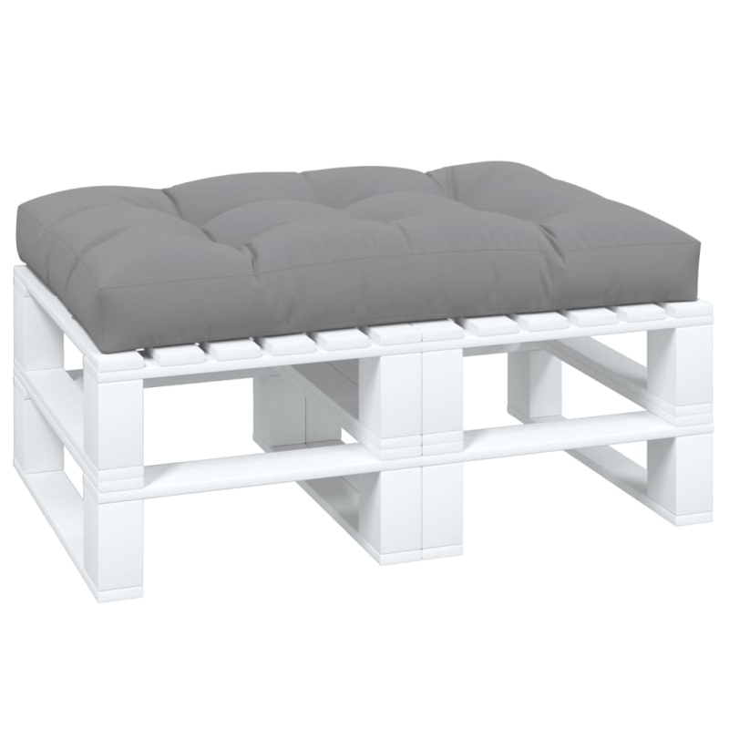 Palettenkissen Grau 120x80x12 cm Stoff