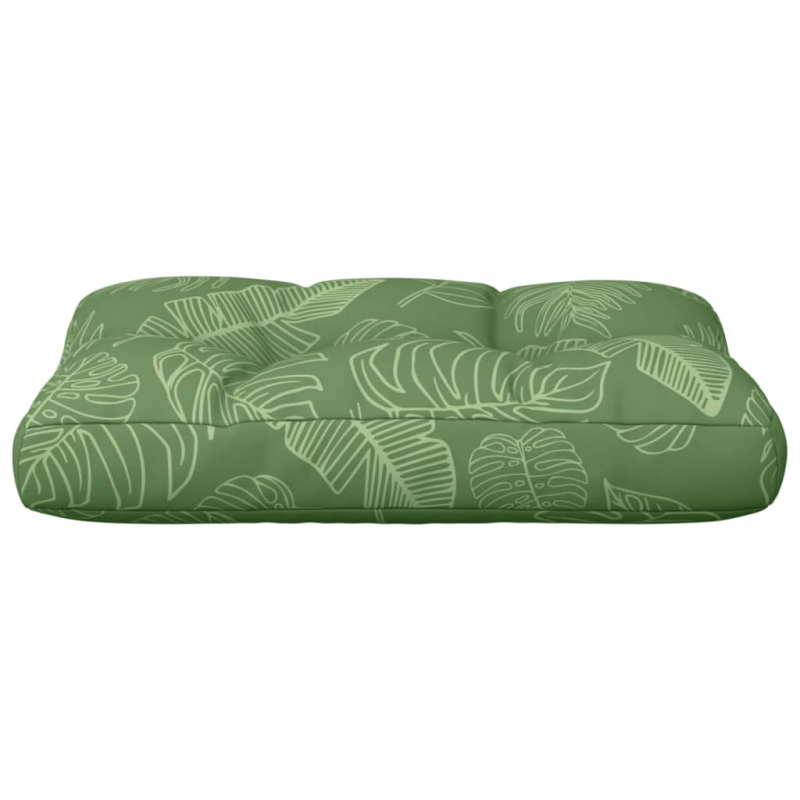 Palettenkissen Blattmuster 60x40x12 cm Stoff