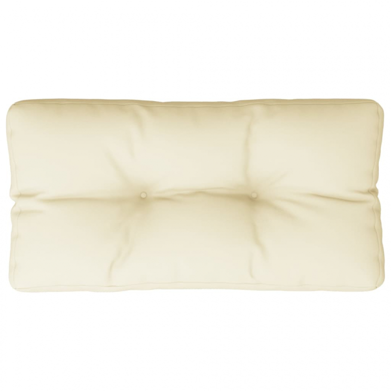 Palettenkissen Creme 80x40x12 cm Stoff