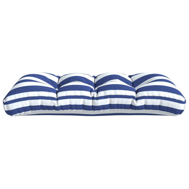 Palettenkissen Blau Weiß Gestreift 120x40x12 cm Stoff