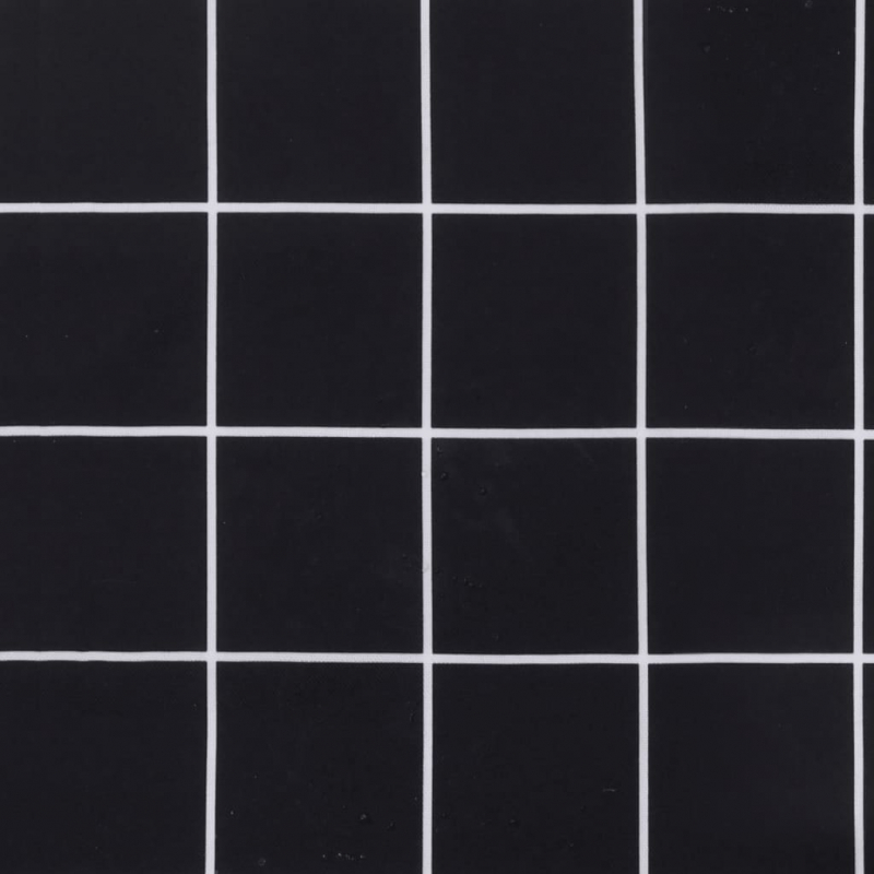 Palettenkissen Schwarz Karomuster 120x40x12 cm Stoff