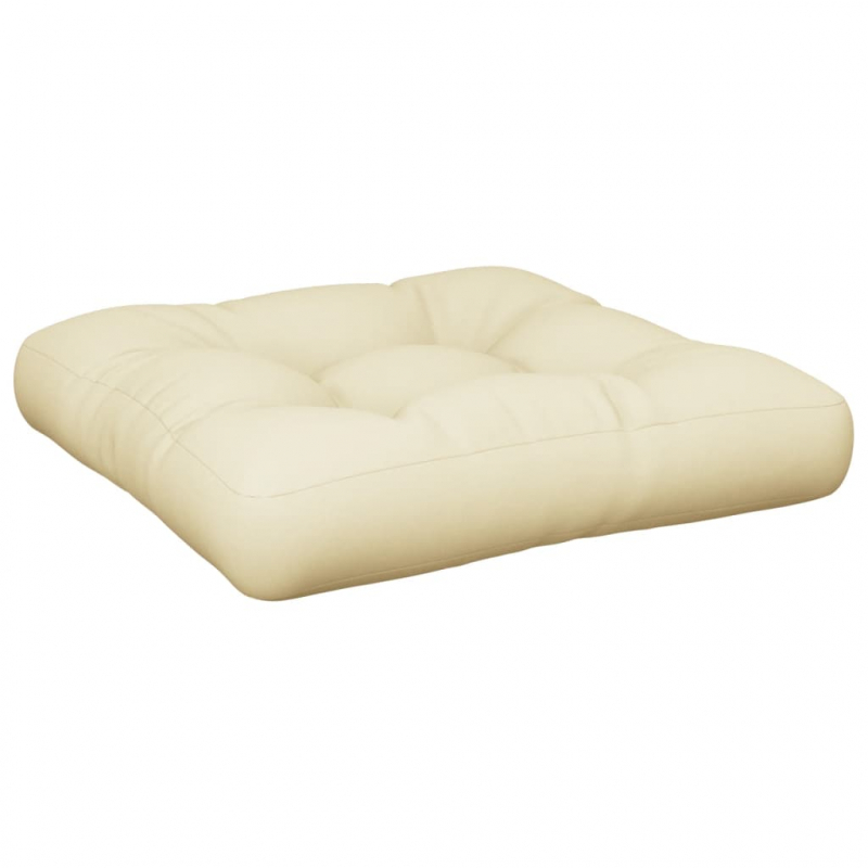 Palettenkissen Creme 60x61,5x10 cm Stoff