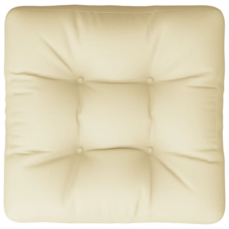 Palettenkissen Creme 60x61,5x10 cm Stoff