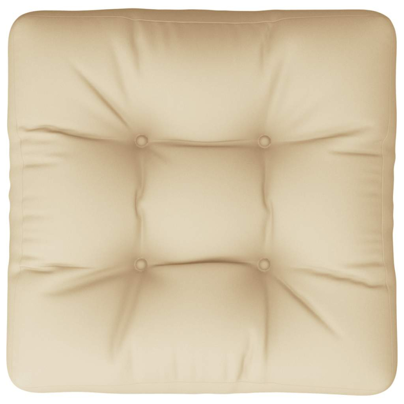 Palettenkissen Beige 60x61,5x10 cm Stoff