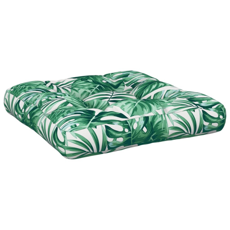 Palettenkissen Blattmuster 60x61,5x10 cm Stoff
