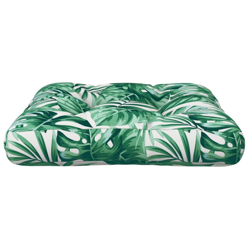 Palettenkissen Blattmuster 60x61,5x10 cm Stoff