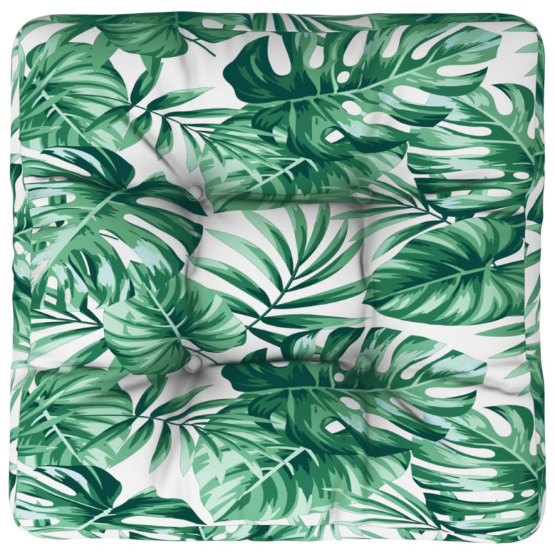 Palettenkissen Blattmuster 60x61,5x10 cm Stoff
