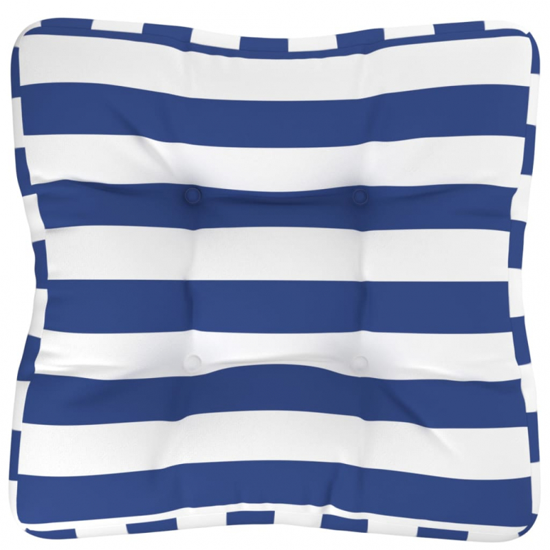 Palettenkissen Blau Weiß Gestreift 60x61,5x10 cm Oxford-Gewebe