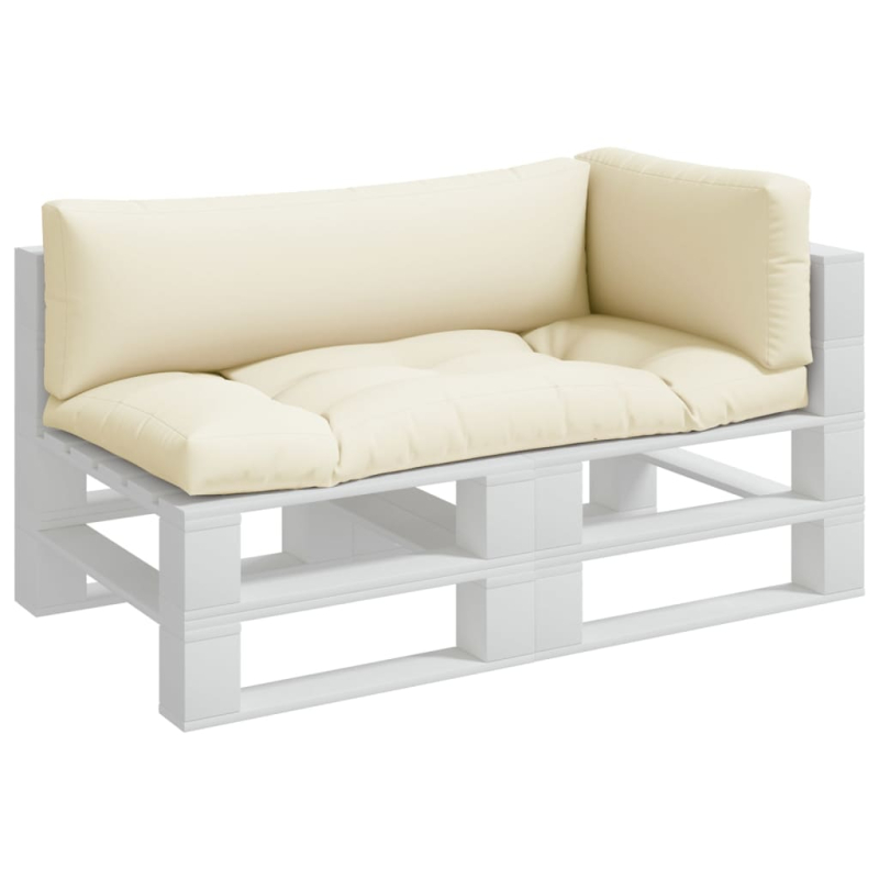 Palettenkissen 3-tlg. Creme Stoff