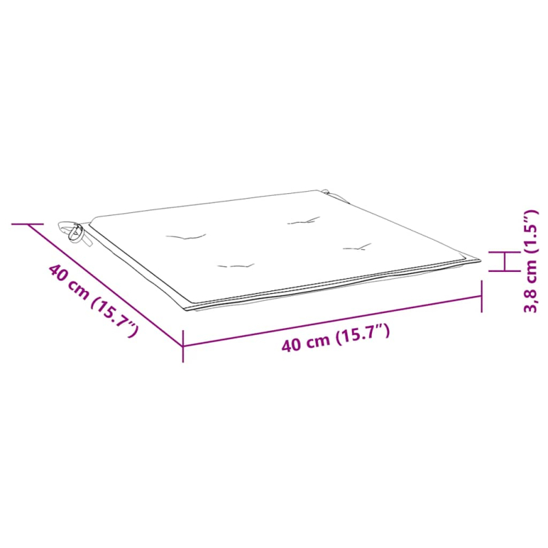Gartenstuhl-Kissen 2 Stk. Mehrfarbig 40x40x4 cm Stoff
