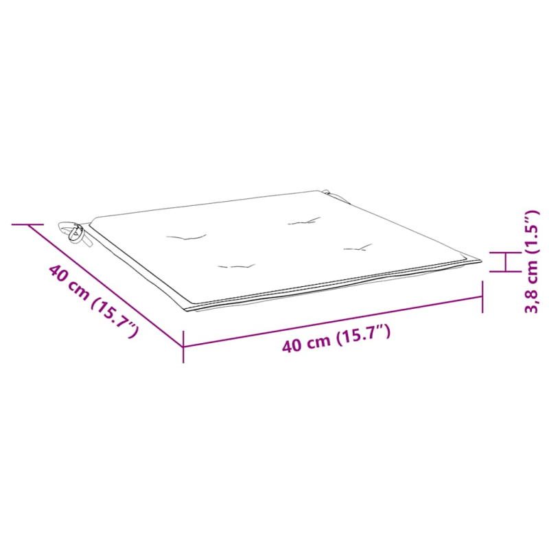 Gartenstuhl-Kissen 4 Stk. Mehrfarbig 40x40x4 cm Stoff