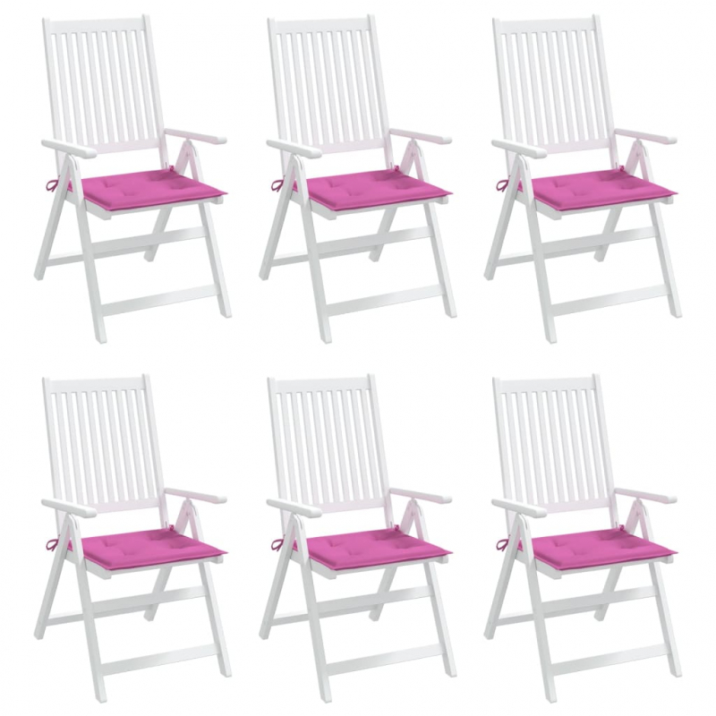 Gartenstuhl-Kissen 6 Stk. Rosa 40x40x3 cm Stoff