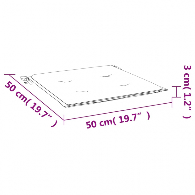 Gartenstuhl-Kissen 2 Stk. Mehrfarbig 50x50x4 cm Stoff
