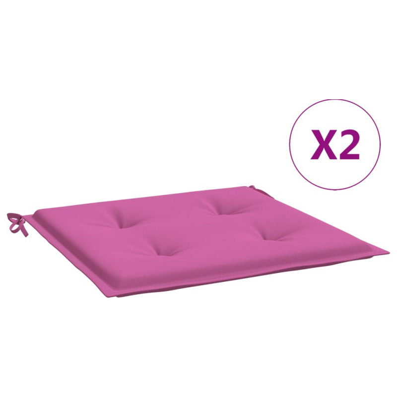 Gartenstuhl-Kissen 2 Stk. Rosa 50x50x4 cm Stoff