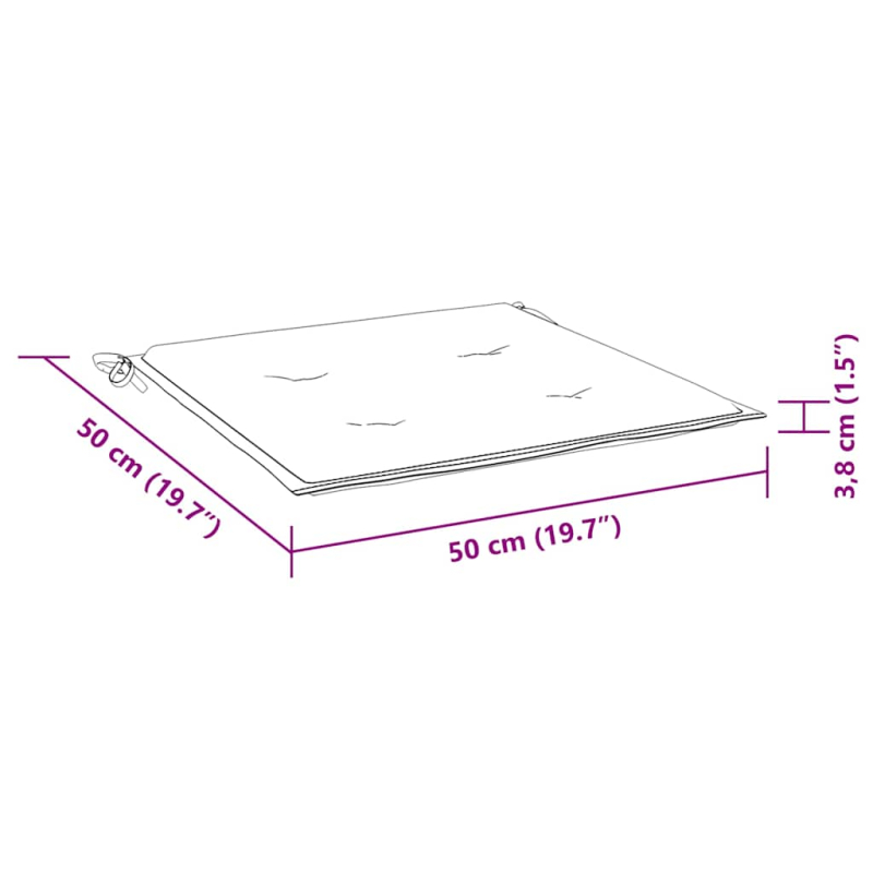 Gartenstuhl-Kissen 4 Stk. Rosa 50x50x4 cm Stoff