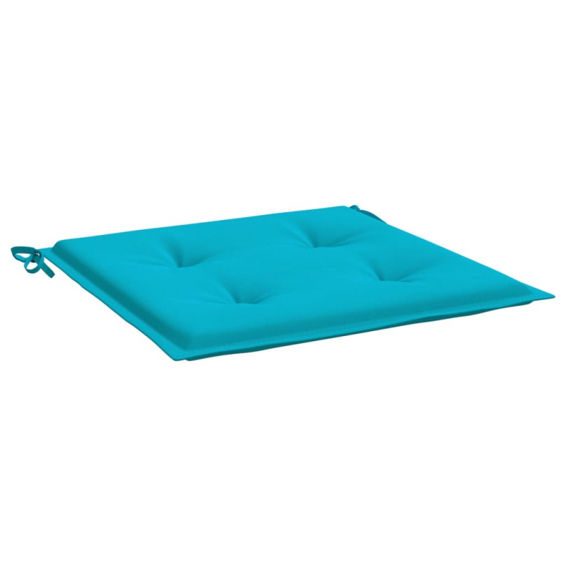 Gartenstuhl-Kissen 2 Stk. Türkis 50x50x4 cm Stoff