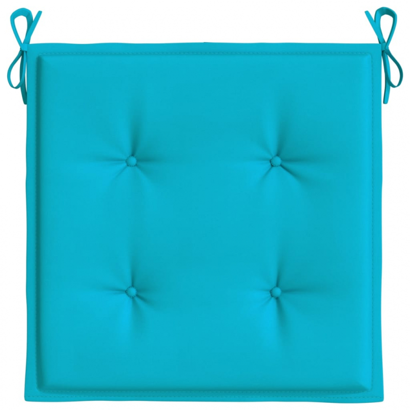 Gartenstuhl-Kissen 2 Stk. Türkis 50x50x4 cm Stoff