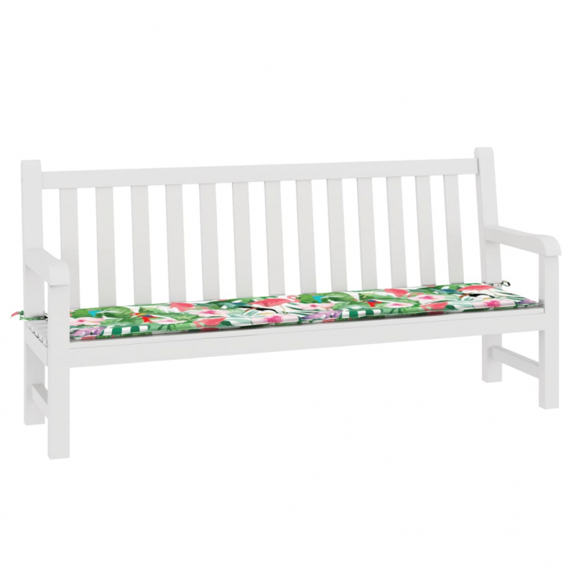 Gartenbank-Auflage Mehrfarbig 200x50x4 cm Stoff