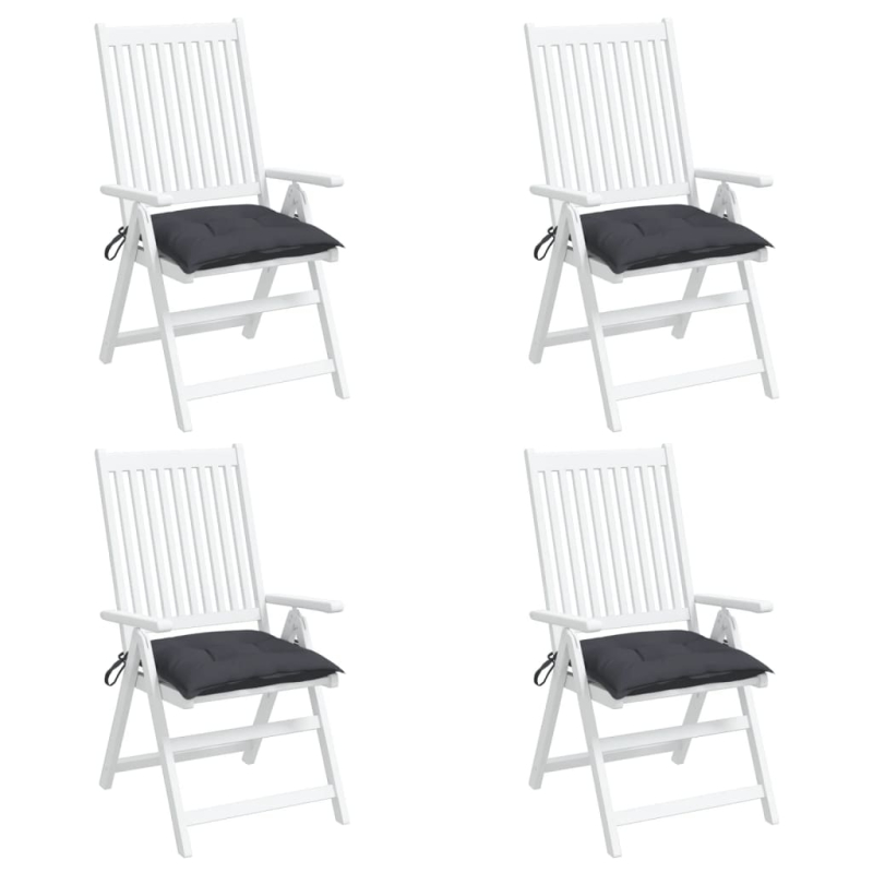 Stuhlkissen 4 Stk. Anthrazit 40x40x7 cm Oxford-Gewebe