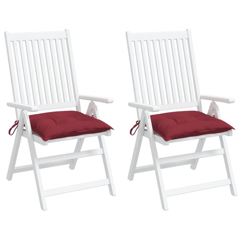 Stuhlkissen 2 Stk. Weinrot 40x40x7 cm Oxford-Gewebe