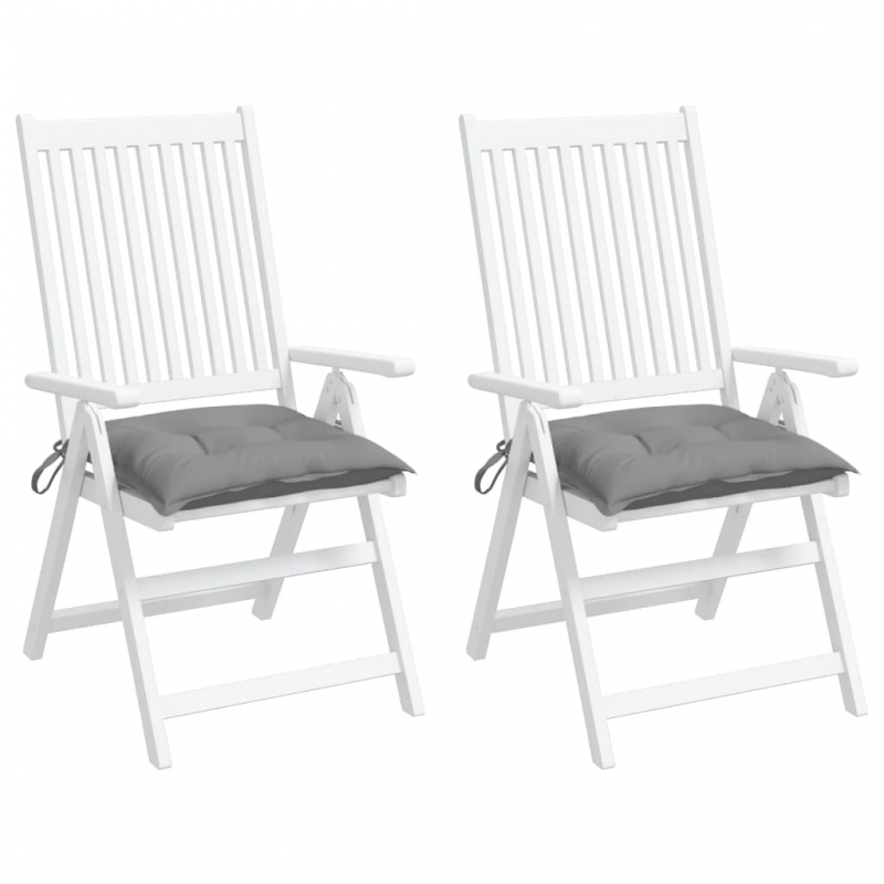 Stuhlkissen 2 Stk. Grau 50x50x7 cm Oxford-Gewebe