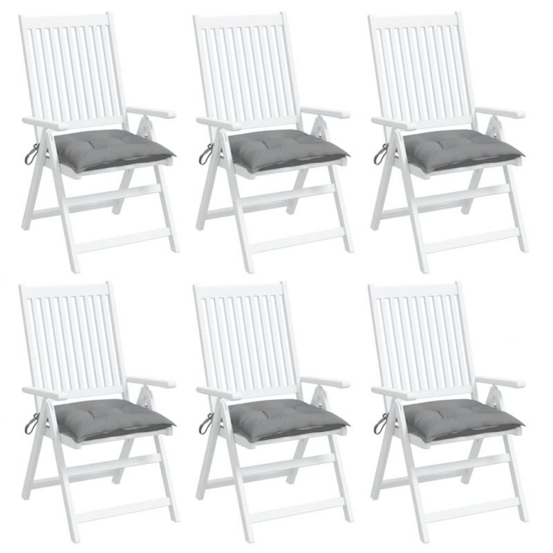 Stuhlkissen 6 Stk. Grau 50x50x7 cm Oxford-Gewebe