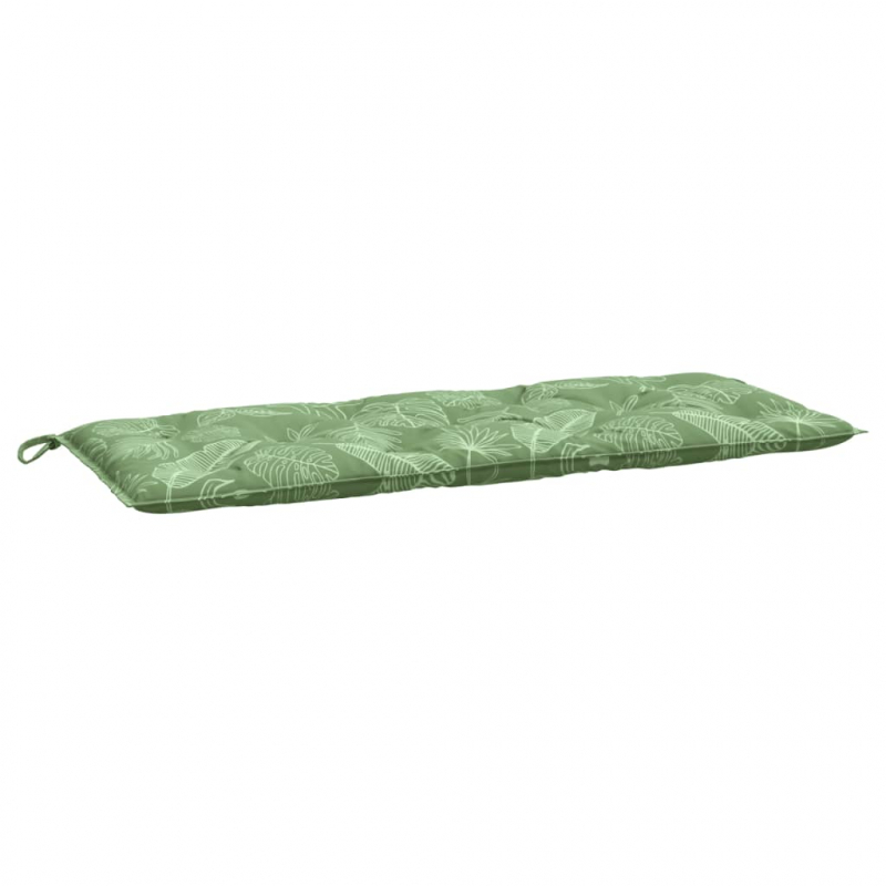 Gartenbank-Auflage Blattmuster 120x50x7 cm Stoff