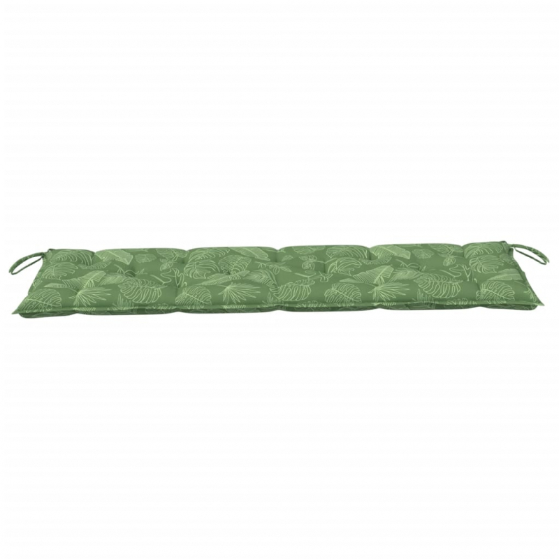 Gartenbank-Auflage Blattmuster 150x50x7 cm Oxford-Gewebe