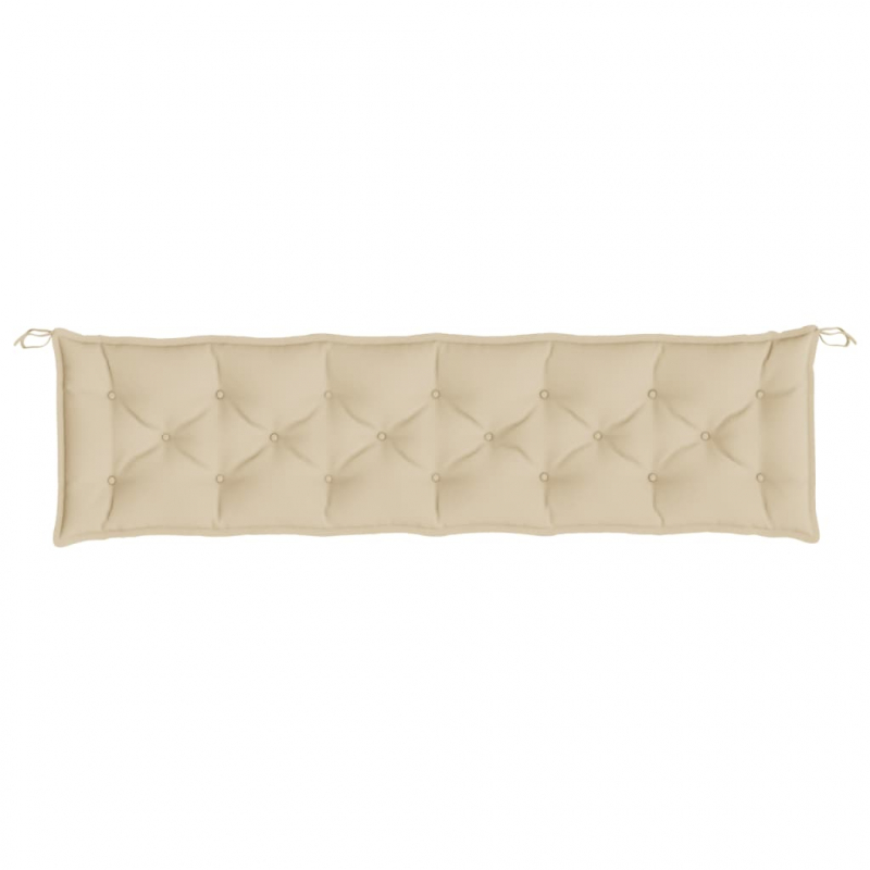 Gartenbank-Auflagen 2 Stk. Beige 200x50x7 cm Oxford-Gewebe
