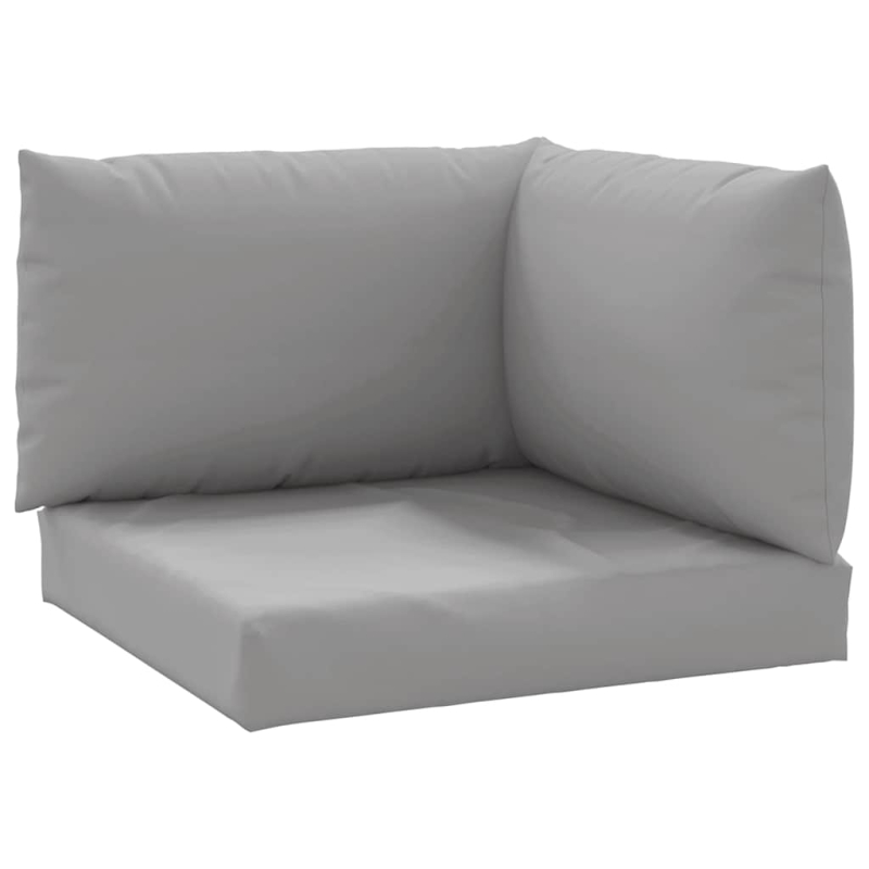 Palettenkissen 3-tlg. Grau Oxford-Gewebe