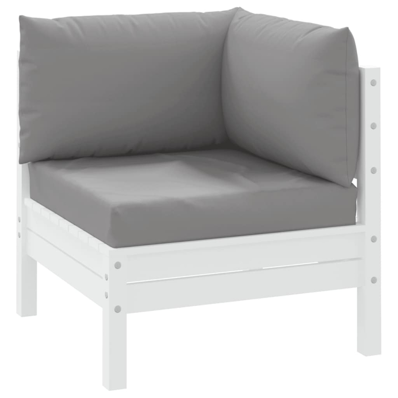 Palettenkissen 3-tlg. Grau Oxford-Gewebe