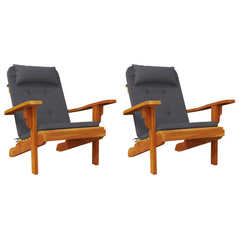 Adirondack-Auflagen 2 Stk. Anthrazit Oxford-Gewebe