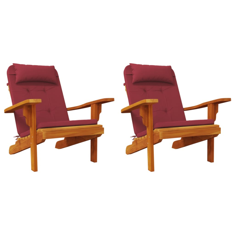 Adirondack-Auflagen 2 Stk. Weinrot Oxford-Gewebe