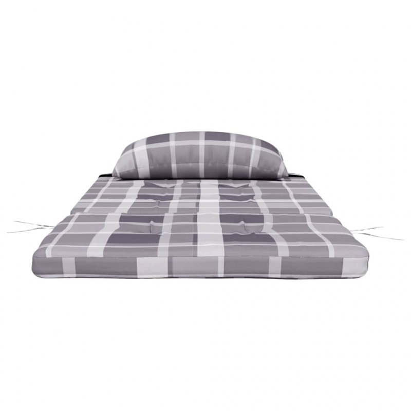 Adirondack-Auflagen 2 Stk. Grau Karomuster Oxford-Gewebe