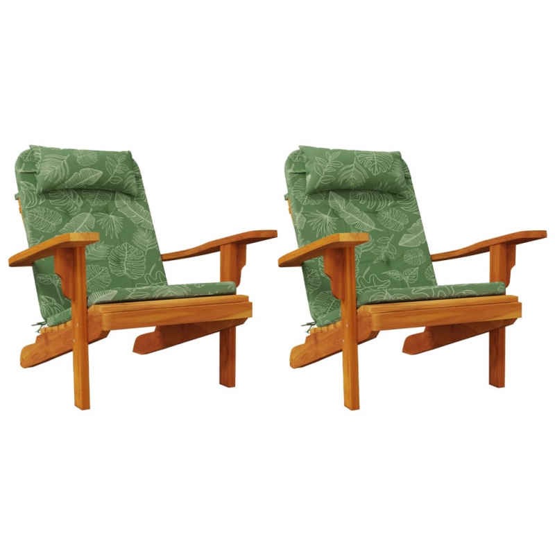 Adirondack-Auflagen 2 Stk. Blattmuster Oxford-Gewebe