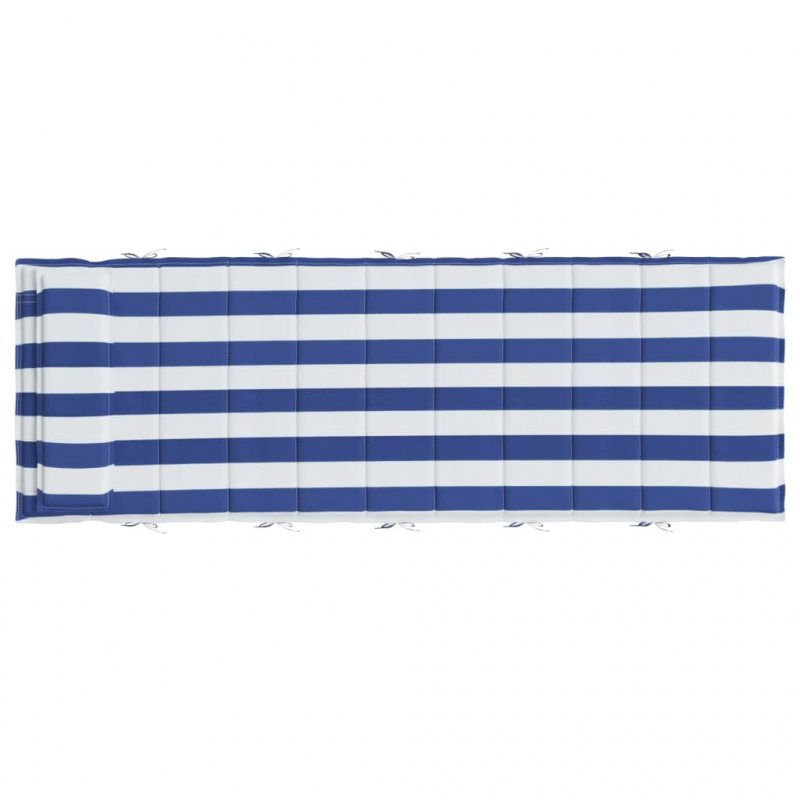 Sonnenliegen-Auflage Blau&Weiß Gestreift 180x60x4 Oxford-Gewebe