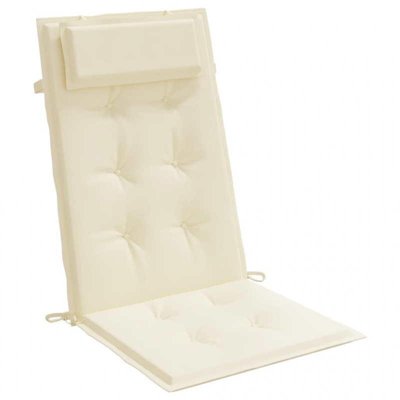Hochlehner-Auflagen 2 Stk. Creme Oxford-Gewebe