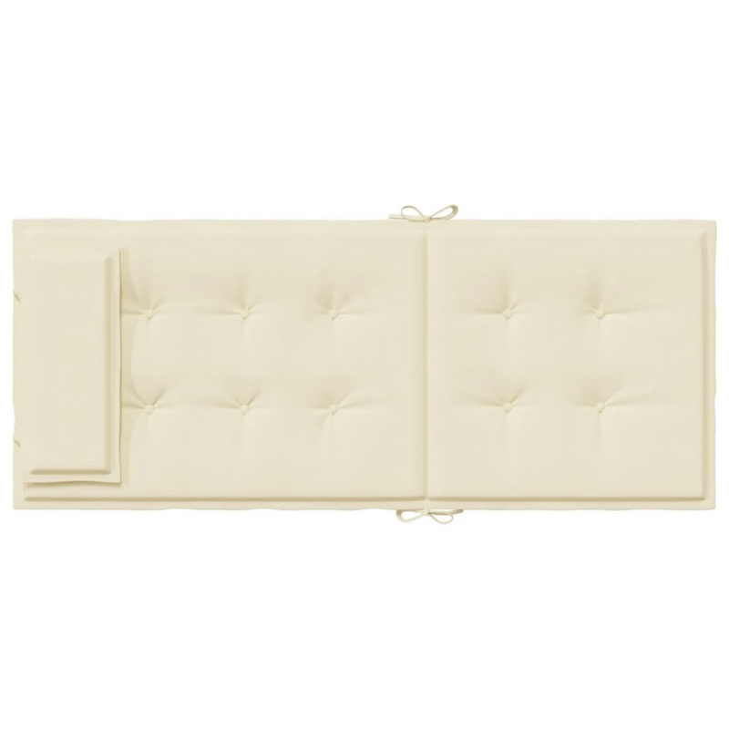 Hochlehner-Auflagen 2 Stk. Creme Oxford-Gewebe
