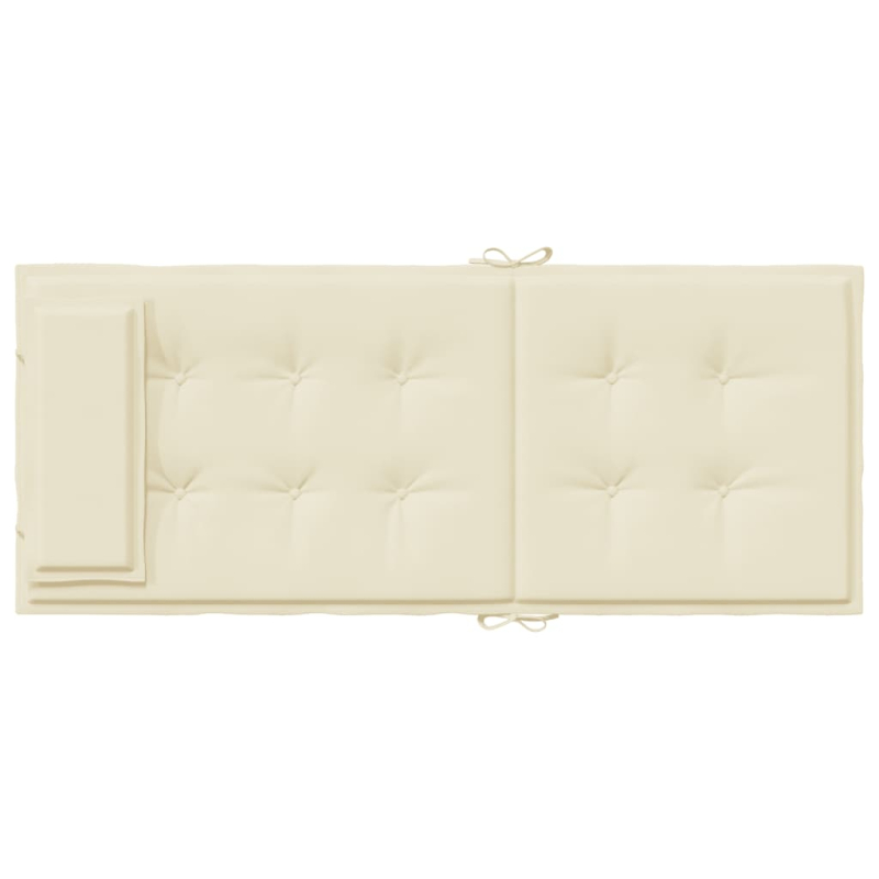 Hochlehner-Auflagen 6 Stk. Creme Oxford-Gewebe