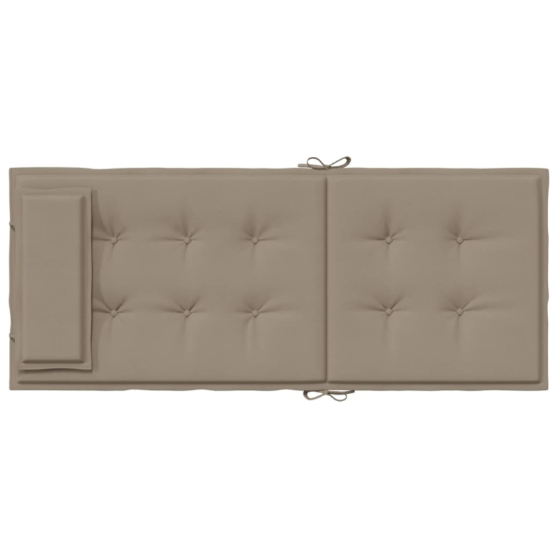 Hochlehner-Auflagen 4 Stk. Taupe Oxford-Gewebe