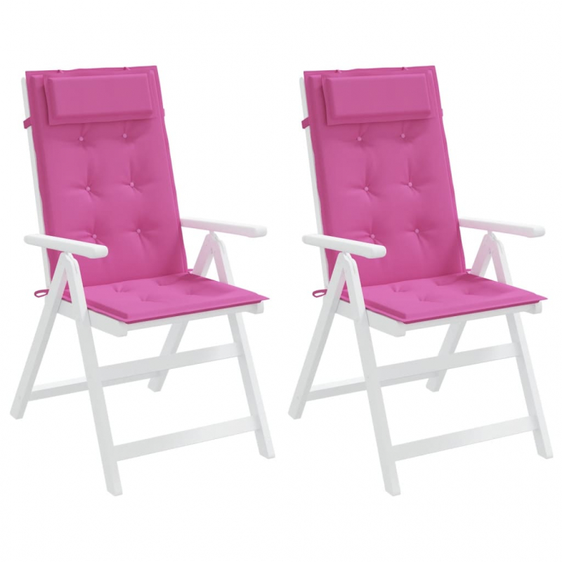 Hochlehner-Auflagen 2 Stk. Rosa Oxford-Gewebe