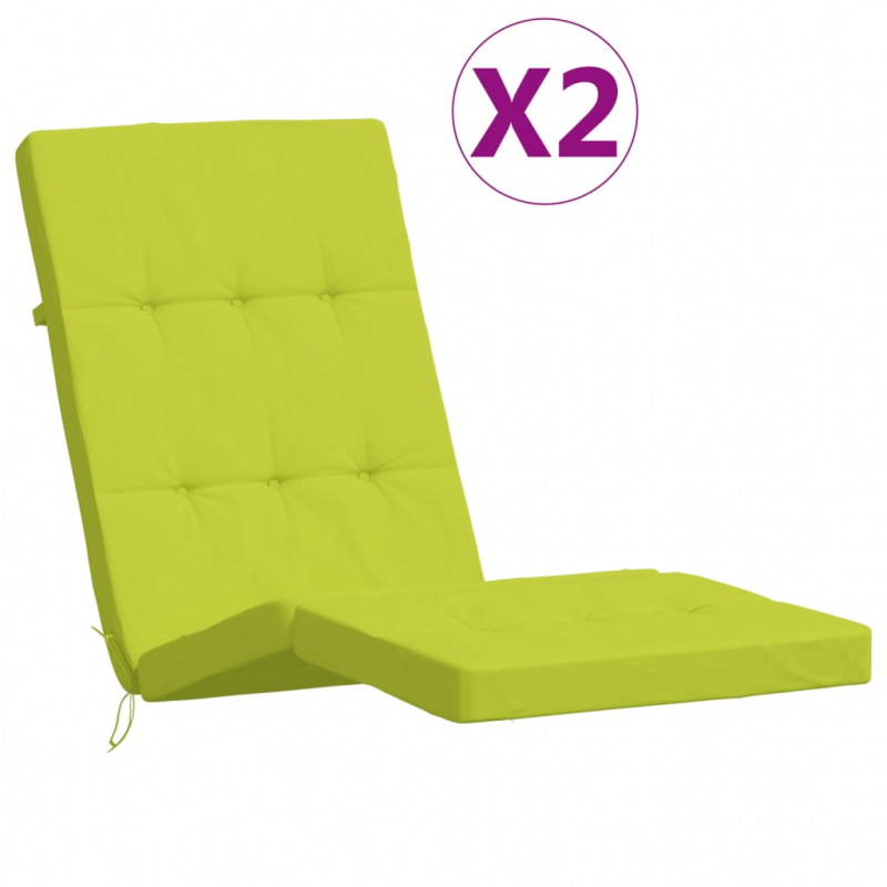 Liegestuhl-Auflagen 2 Stk. Knallgrün Oxford-Gewebe
