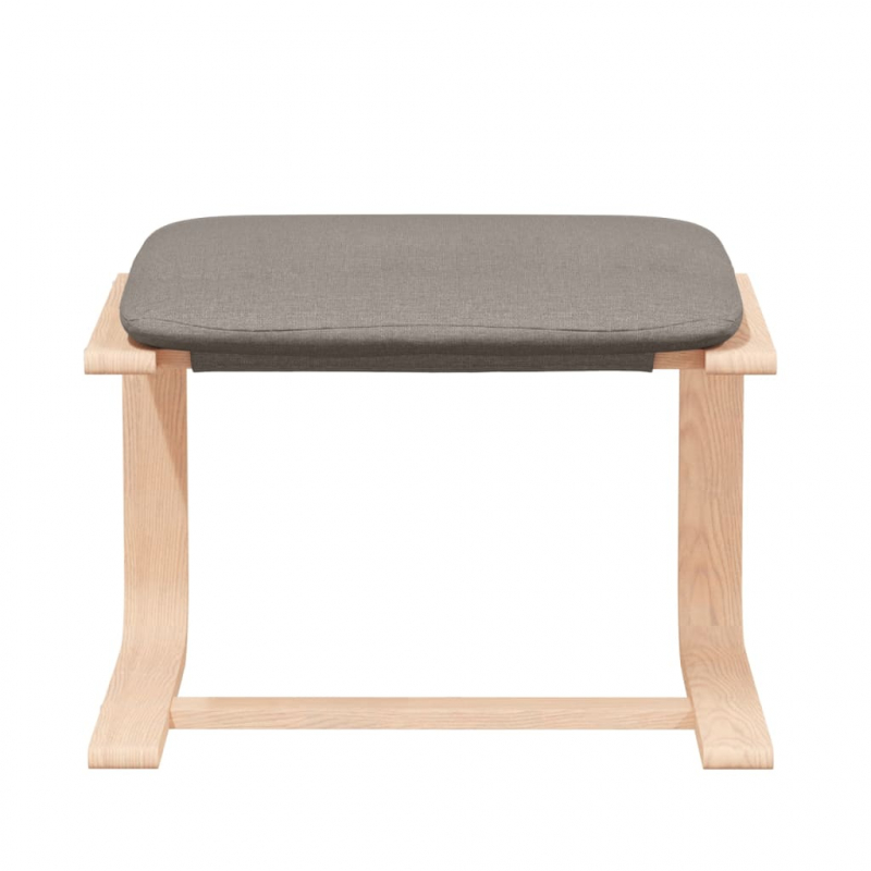 Relaxsessel mit Hocker Taupe Stoff
