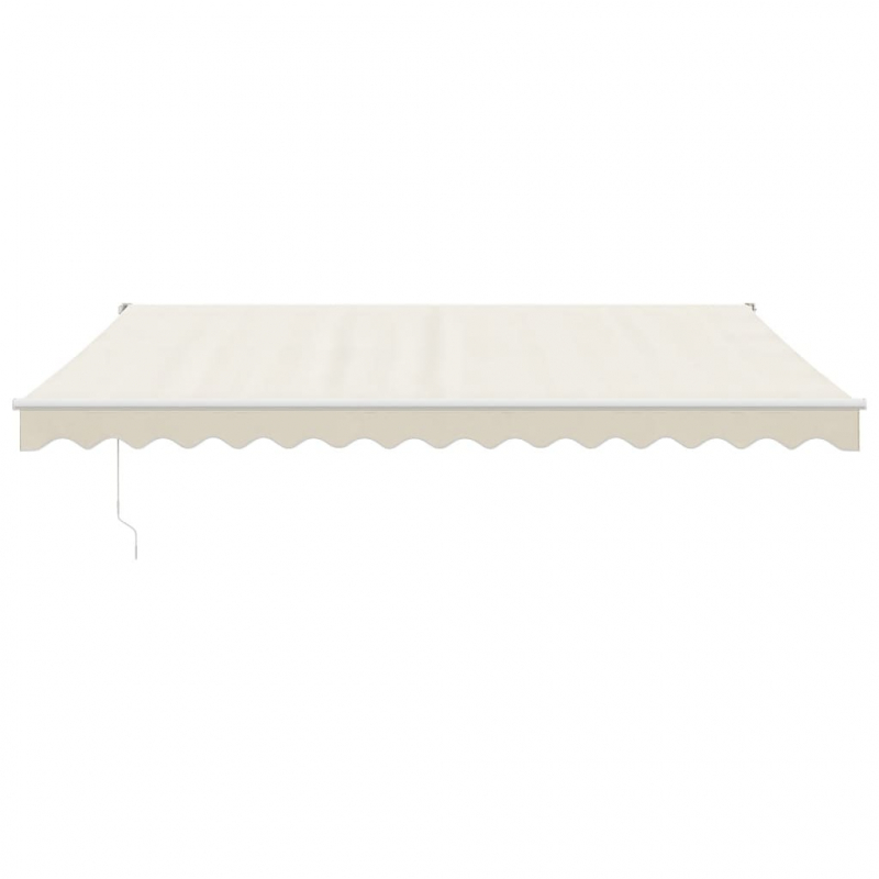 Markise Einziehbar Creme 4,5x3 m Stoff und Aluminium