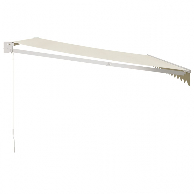 Markise Einziehbar Creme 4,5x3 m Stoff und Aluminium