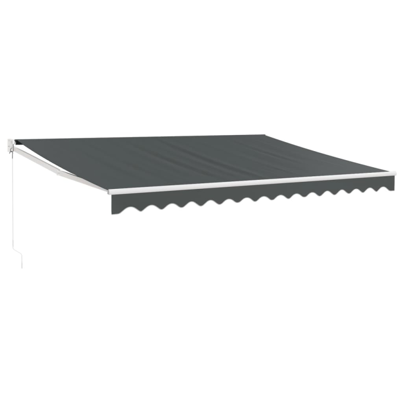 Markise Einziehbar Anthrazit 4x3 m Stoff und Aluminium